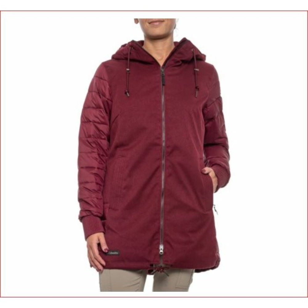 Columbia Boundary Bay Hybrid Jacket Women XS Red Waterproof Insulated WL0900-624